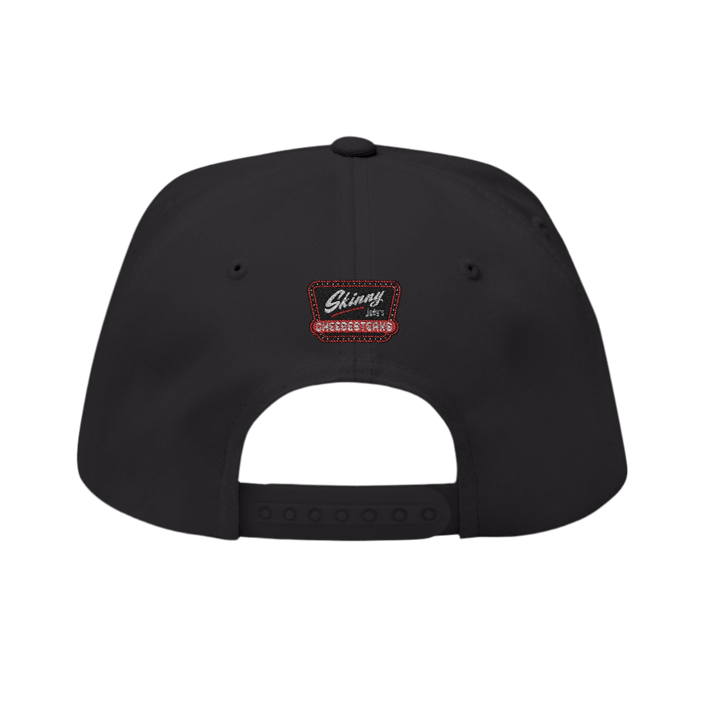 Skinny Joey Merlino signature snapback hat featuring bold Philly style design, Limited edition Skinny Joey Merlino hat with embroidered logo, Black streetwear hat from Skinny Joey’s Cheesesteaks official merchandise, Embroidered Skinny Joey hat inspired by South Philly mob legend style, Joey Merlino baseball cap with ‘The Skinny’ branding for true fans, Classic dad hat with Skinny Joey Merlino logo – Philly boss edition, Urban style Skinny Joey cap mob-inspired font design, Adjustable Skinny Joey merlino