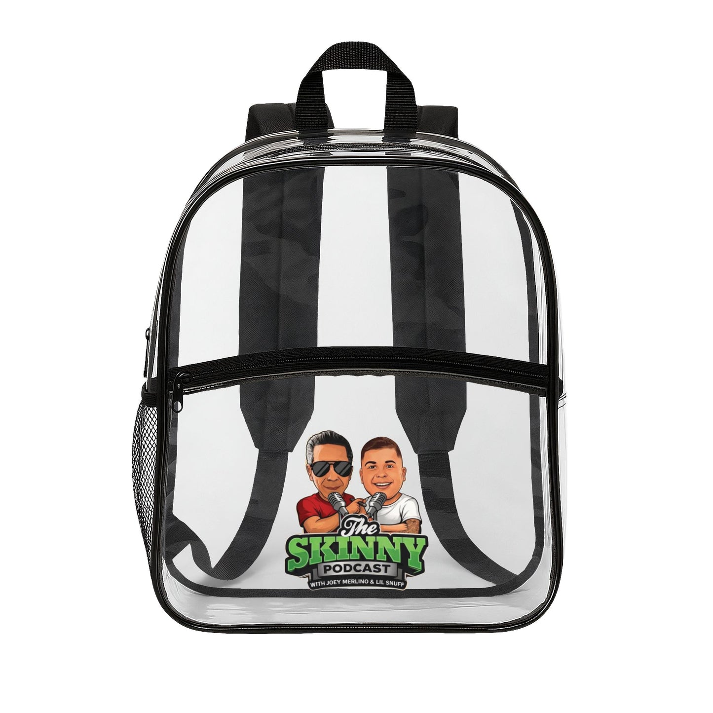 Skinny Joey & Lil Snuff Podcast Clear Backpack — Game Day Stadium Approved
