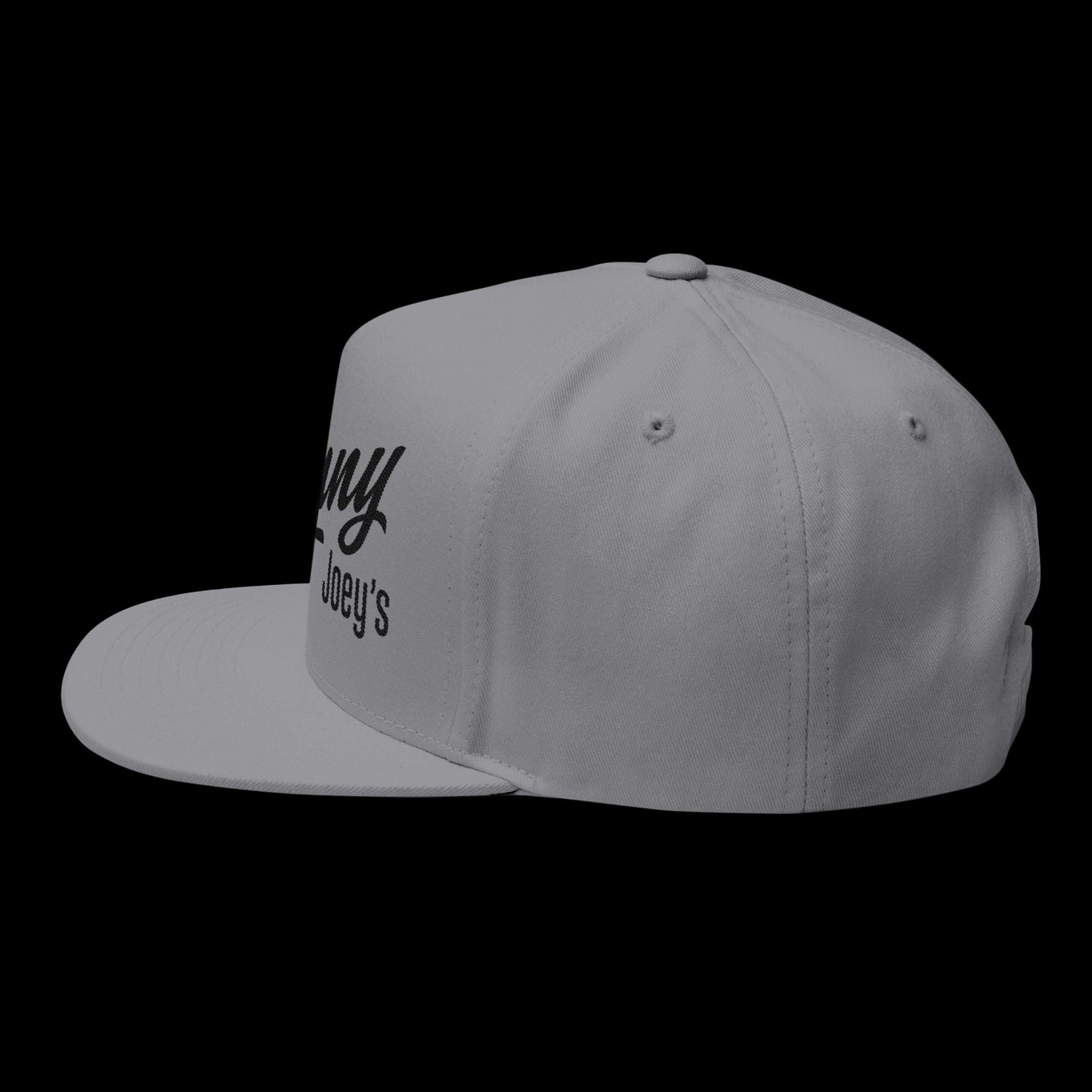 Gray cap with 'Joey's' text on a white background