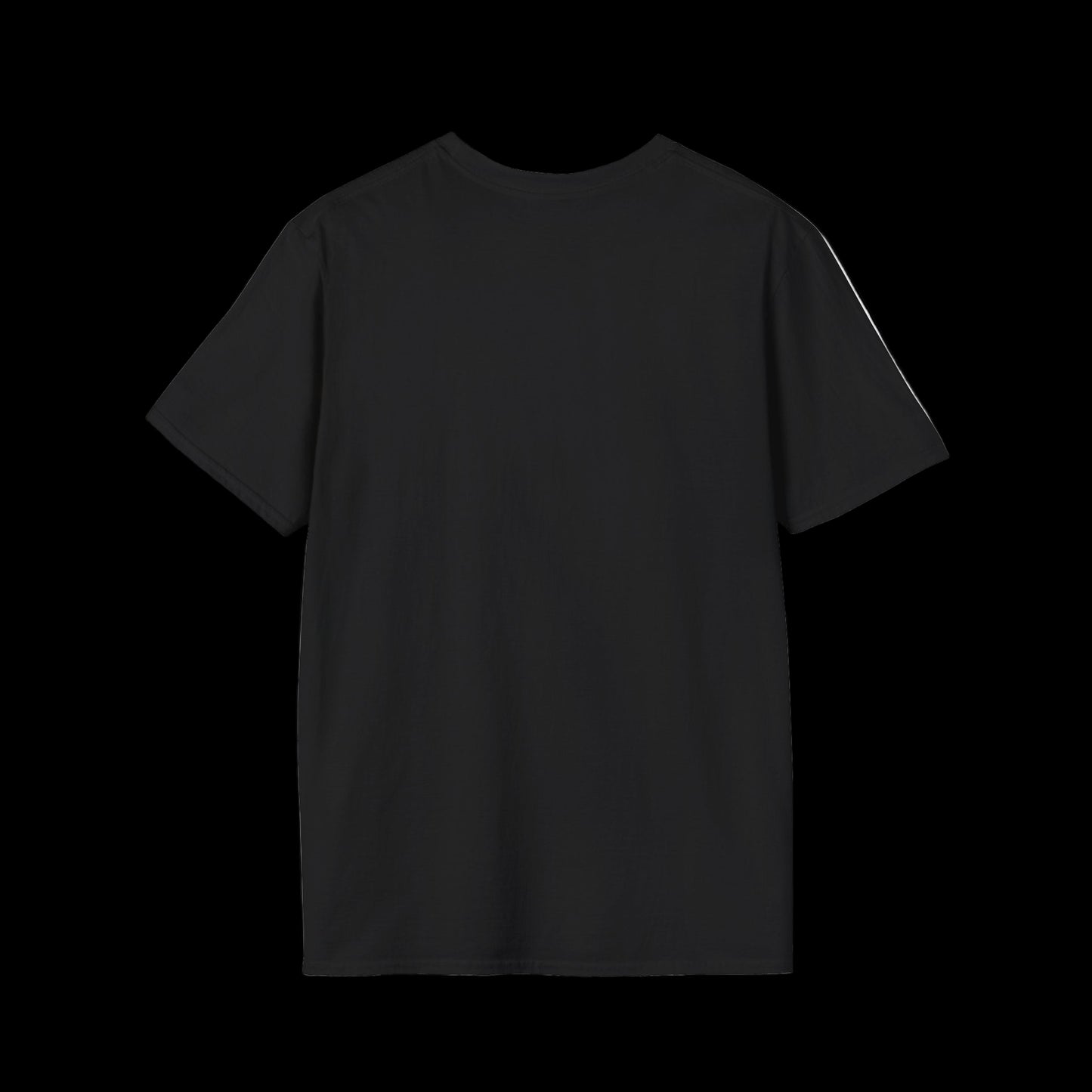 Plain black t-shirt on a transparent background