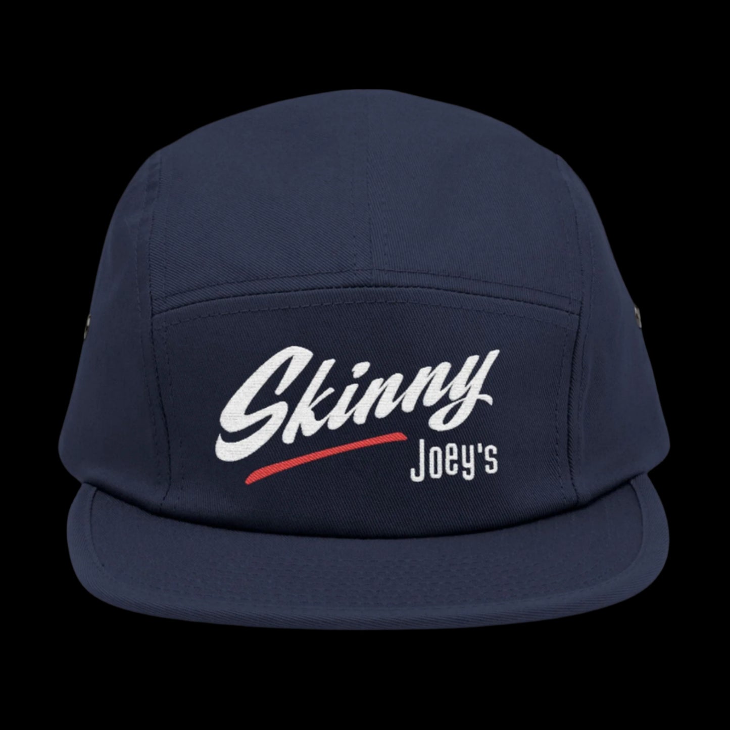 Skinny Joey Merlino 5-panel hat featuring official Skinny Joey Merlino logo, perfect for fans of Skinny Joey Merlino, Skinny Joey’s Cheesesteaks, and The Skinny with Joey Merlino Podcast. This Skinny Joey Merlino cap blends South Philly street style with classic Skinny Joey Merlino fashion. A must-have for Joey Merlino supporters, real ones, and anyone loyal to Skinny Joey Merlino’s legacy