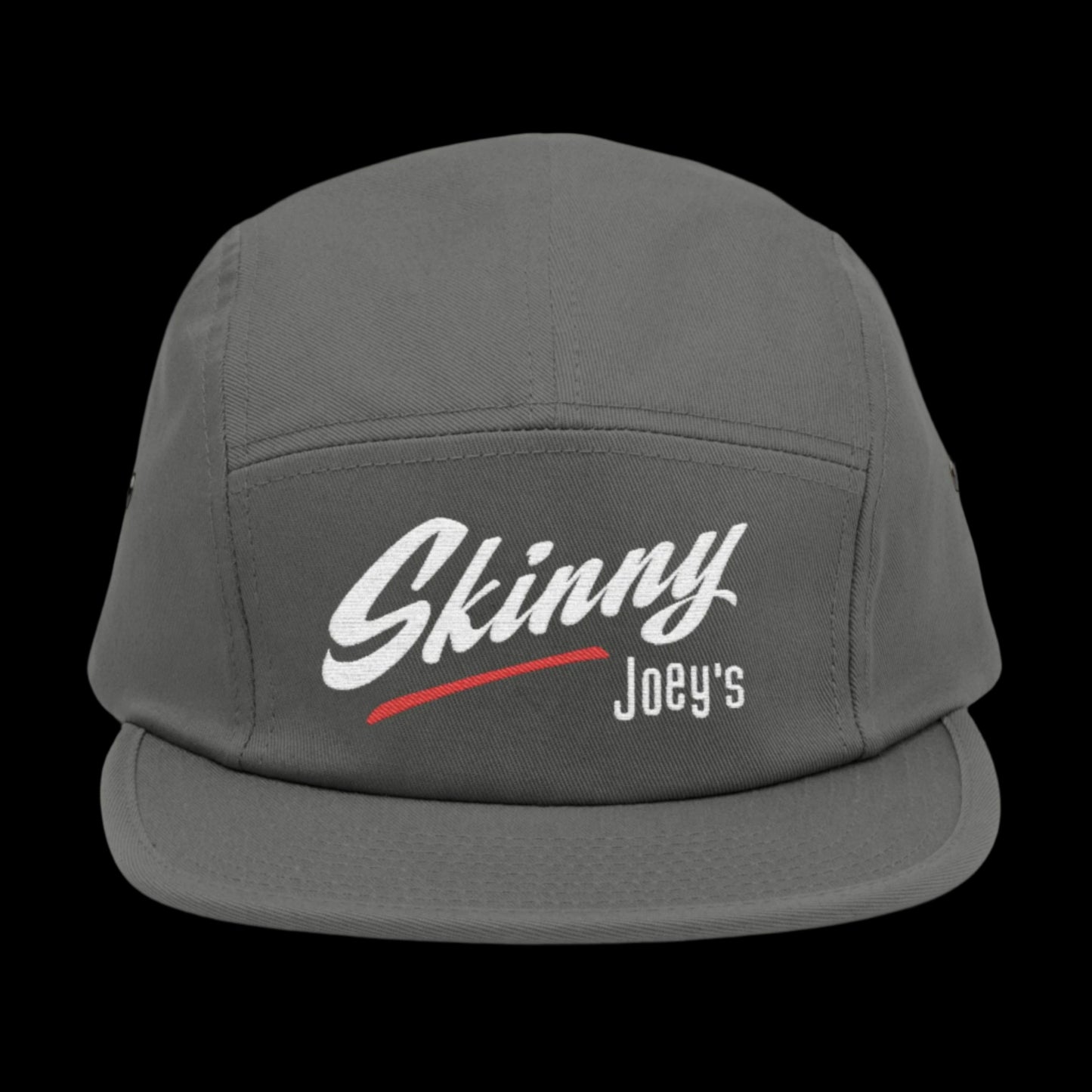 Skinny Joey Merlino 5-panel hat featuring official Skinny Joey Merlino logo, perfect for fans of Skinny Joey Merlino, Skinny Joey’s Cheesesteaks, and The Skinny with Joey Merlino Podcast. This Skinny Joey Merlino cap blends South Philly street style with classic Skinny Joey Merlino fashion. A must-have for Joey Merlino supporters, real ones, and anyone loyal to Skinny Joey Merlino’s legacy
