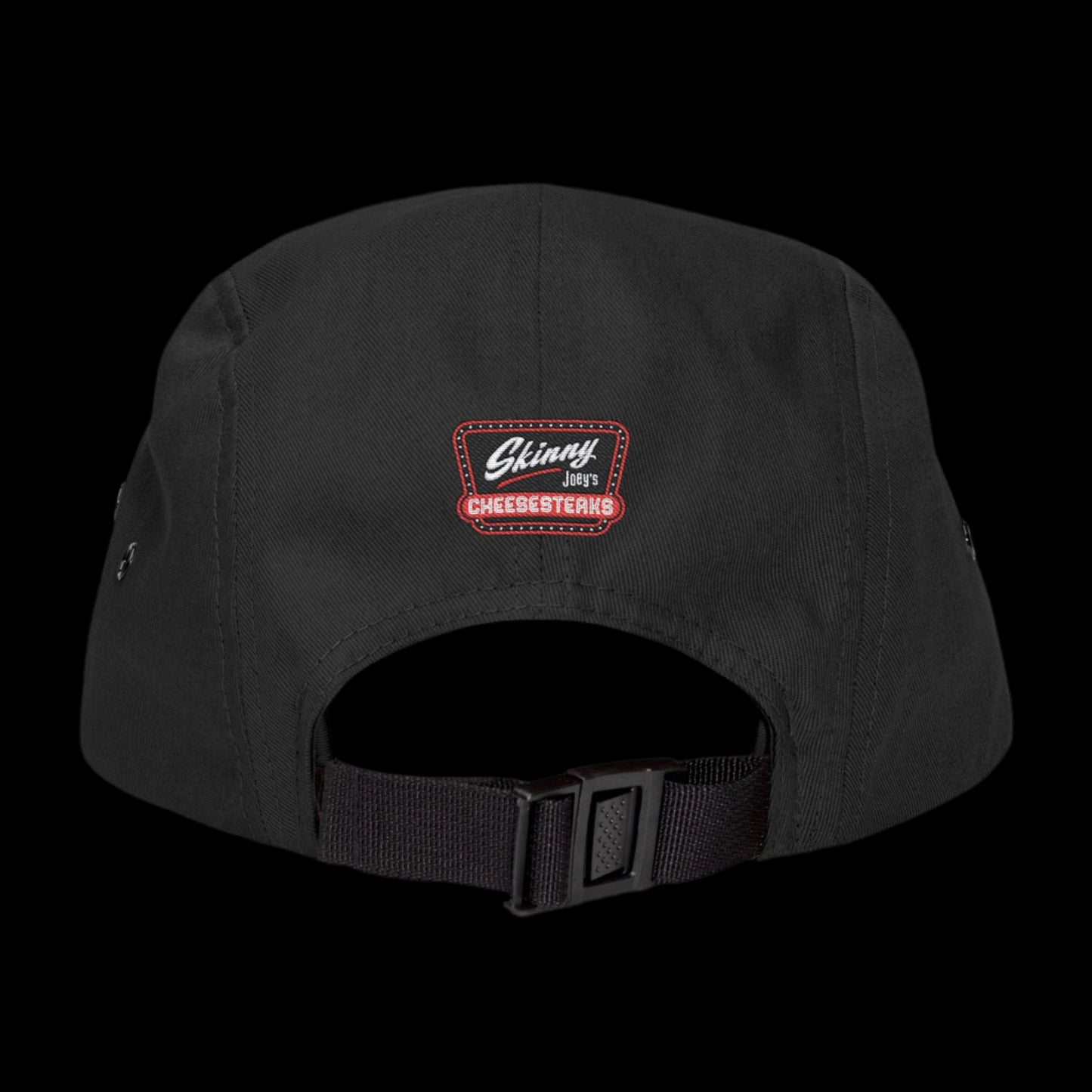 Skinny Joey Merlino 5-panel hat featuring official Skinny Joey Merlino logo, perfect for fans of Skinny Joey Merlino, Skinny Joey’s Cheesesteaks, and The Skinny with Joey Merlino Podcast. This Skinny Joey Merlino cap blends South Philly street style with classic Skinny Joey Merlino fashion. A must-have for Joey Merlino supporters, real ones, and anyone loyal to Skinny Joey Merlino’s legacy