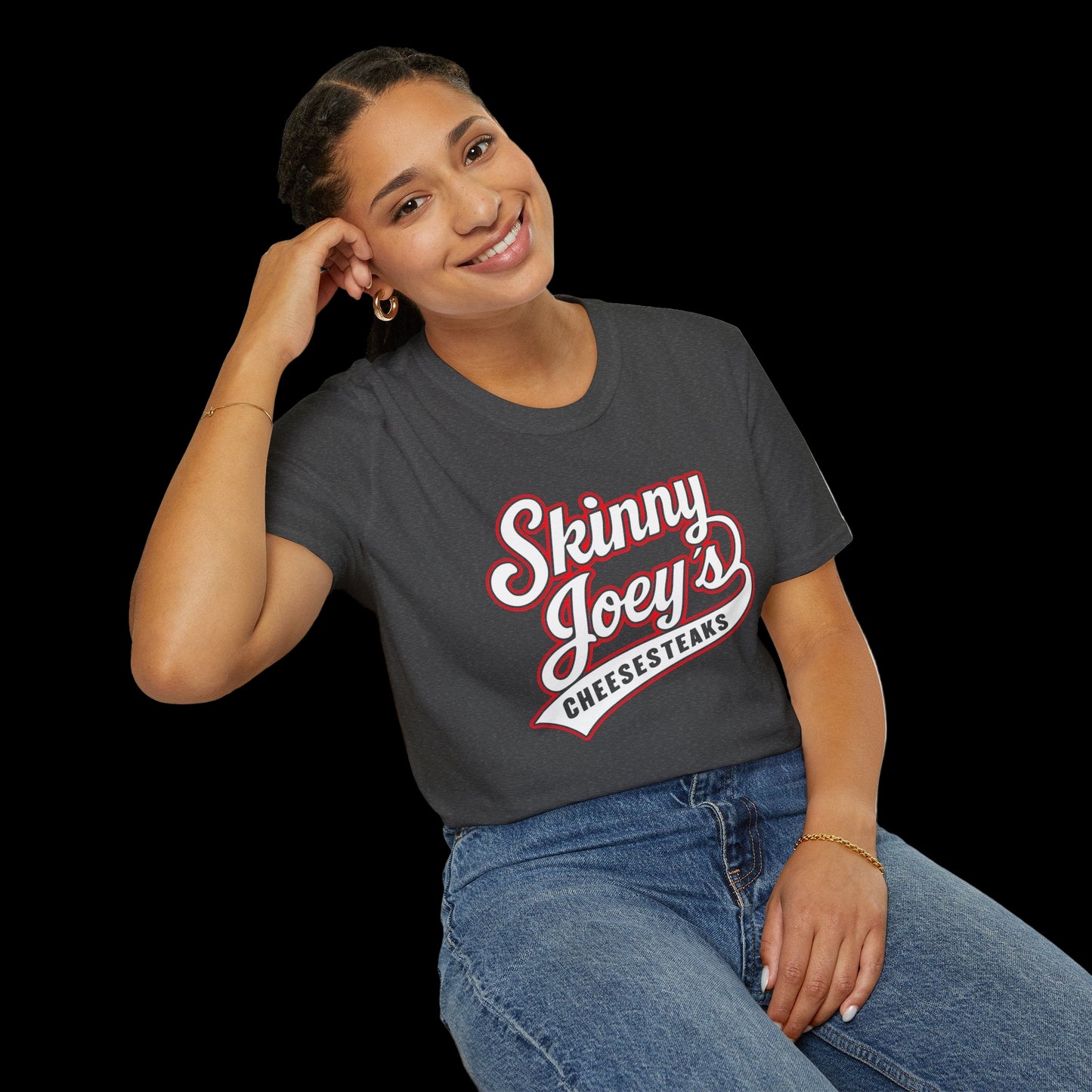 Skinny Joey’s Cheesesteaks Unisex Softstyle T-Shirt | South Philly 3020 S. Broad St.