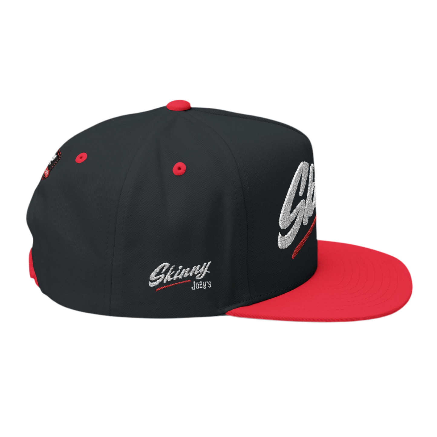 Skinny Joey Merlino signature snapback hat featuring bold Philly style design, Limited edition Skinny Joey Merlino hat with embroidered logo, Black streetwear hat from Skinny Joey’s Cheesesteaks official merchandise, Embroidered Skinny Joey hat inspired by South Philly mob legend style, Joey Merlino baseball cap with ‘The Skinny’ branding for true fans, Classic dad hat with Skinny Joey Merlino logo – Philly boss edition, Urban style Skinny Joey cap mob-inspired font design, Adjustable Skinny Joey merlino