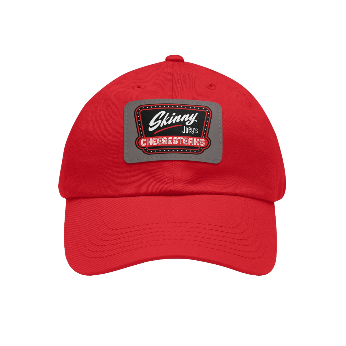 Skinny Joey leather patch dad hat, gallery photo 45, Skinny Joey's Cheesesteaks apparel