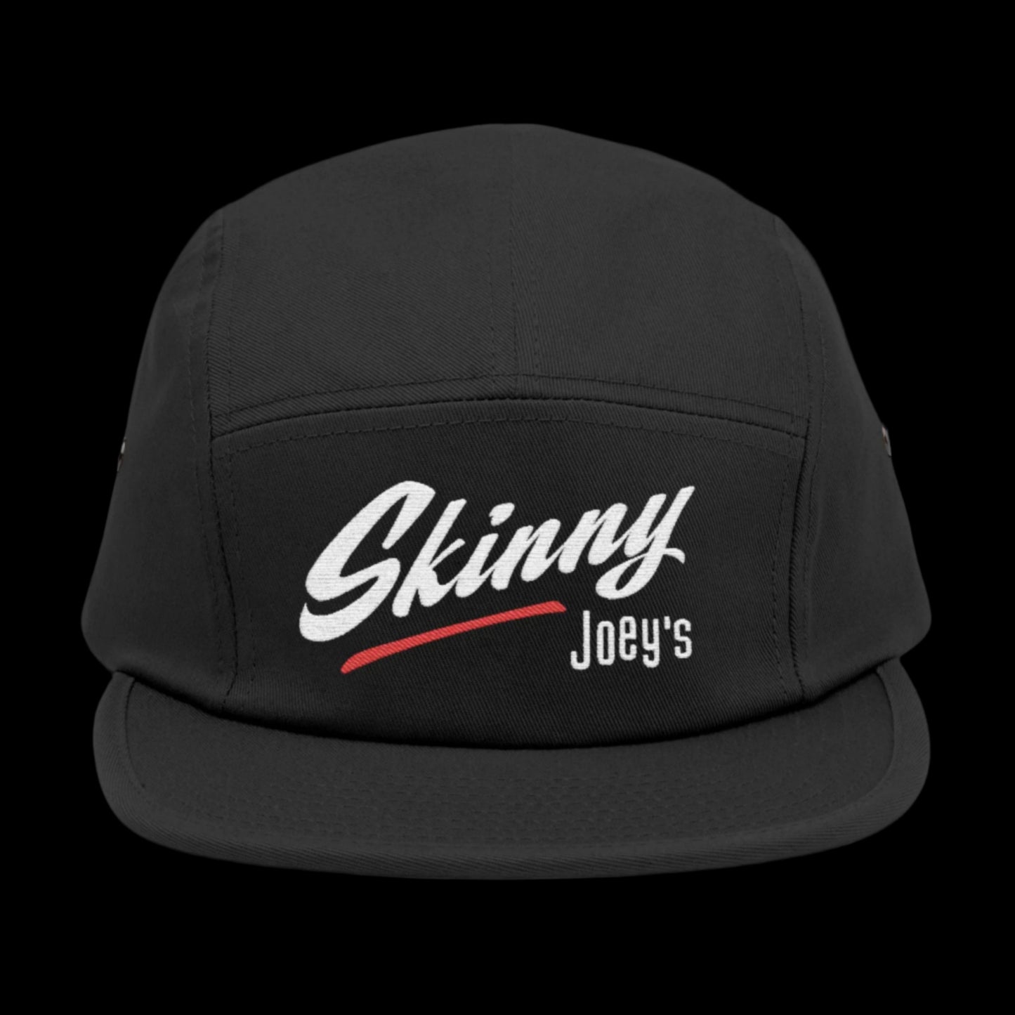 Skinny Joey Merlino 5-panel hat featuring official Skinny Joey Merlino logo, perfect for fans of Skinny Joey Merlino, Skinny Joey’s Cheesesteaks, and The Skinny with Joey Merlino Podcast. This Skinny Joey Merlino cap blends South Philly street style with classic Skinny Joey Merlino fashion. A must-have for Joey Merlino supporters, real ones, and anyone loyal to Skinny Joey Merlino’s legacy