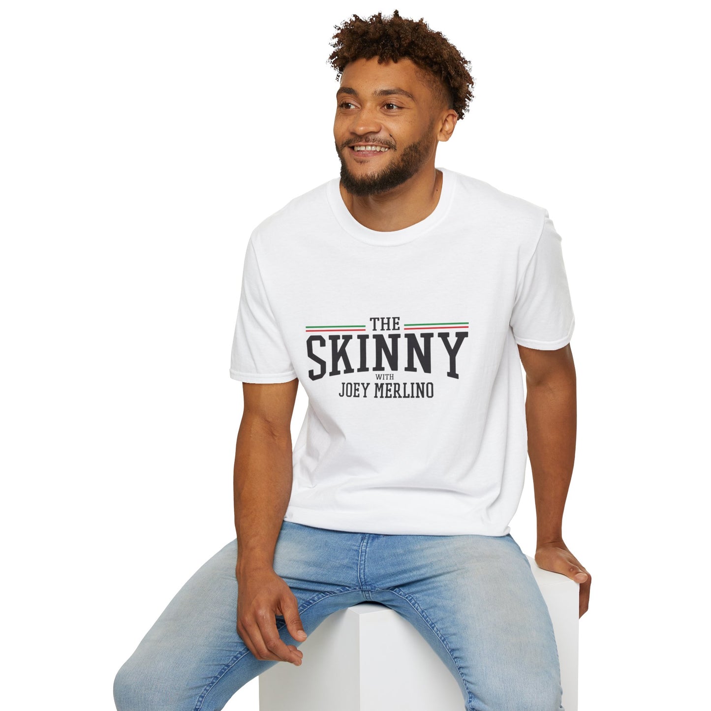 Stylish Unisex T-Shirt | The Skinny with Joey Merlino, Trendy Casual Wear, Gift for Friends, Comfortable Everyday Shirt, Ideal for Events