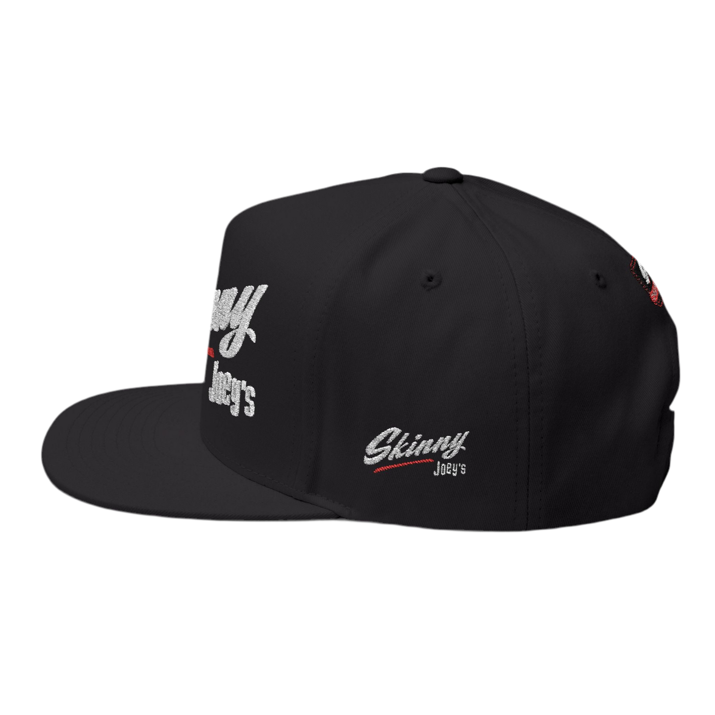 Skinny Joey Merlino signature snapback hat featuring bold Philly style design, Limited edition Skinny Joey Merlino hat with embroidered logo, Black streetwear hat from Skinny Joey’s Cheesesteaks official merchandise, Embroidered Skinny Joey hat inspired by South Philly mob legend style, Joey Merlino baseball cap with ‘The Skinny’ branding for true fans, Classic dad hat with Skinny Joey Merlino logo – Philly boss edition, Urban style Skinny Joey cap mob-inspired font design, Adjustable Skinny Joey merlino