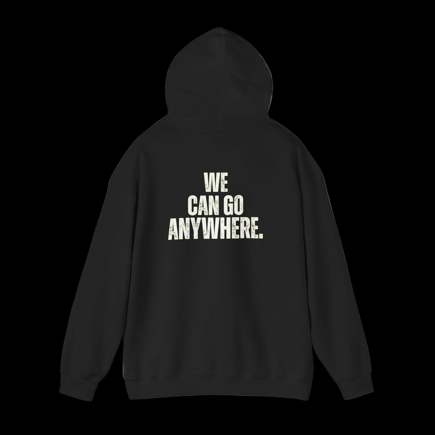 Skinny Italian Logo × WE CAN GO ANYWHERE Hoodie (Black)