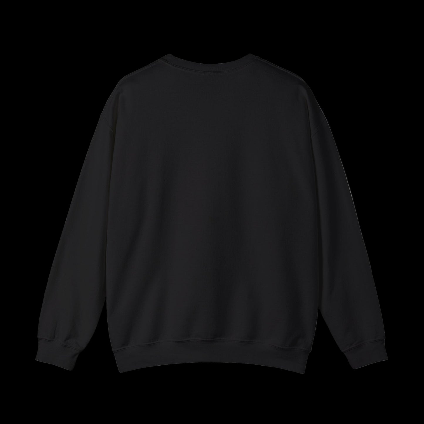 Black sweatshirt on a white background