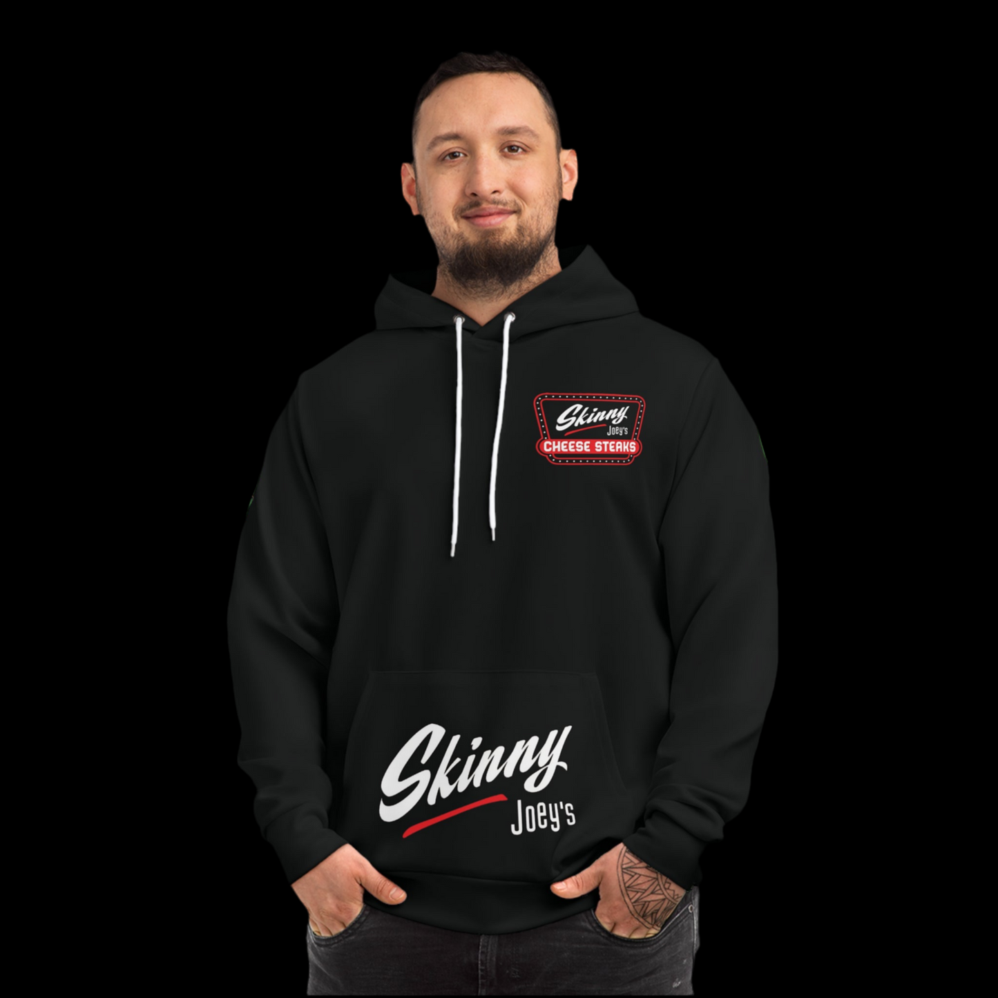 Skinny Joey's Cheese Steaks Fashion Hoodie - Cozy, Streetwear Style for Food Lovers