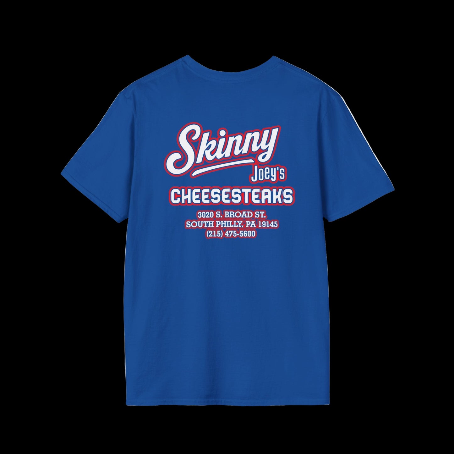 Skinny Joey’s Cheesesteaks Unisex Softstyle T-Shirt | South Philly 3020 S. Broad St..
