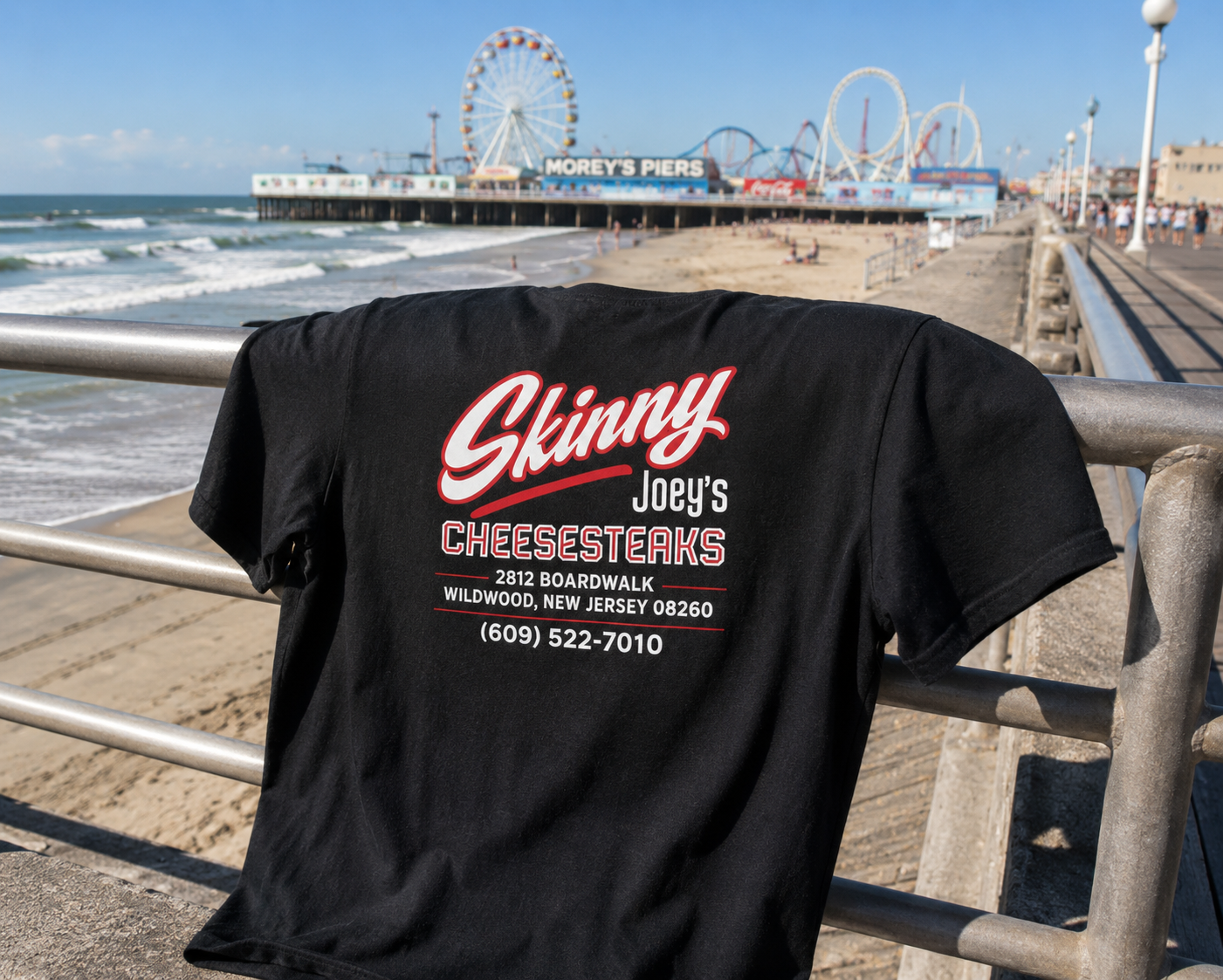 Skinny Joey's Cheesesteaks Official Wildwood T-Shirt