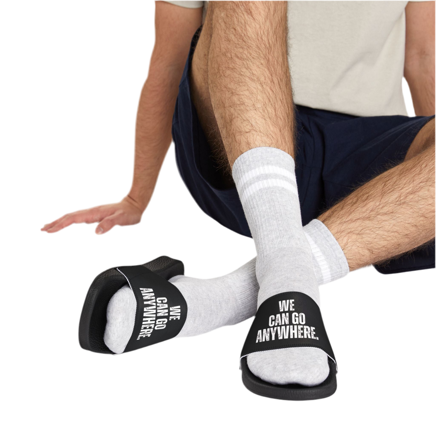We Can Go Anywhere Men’s Flip Flops – Removable Strap Edition