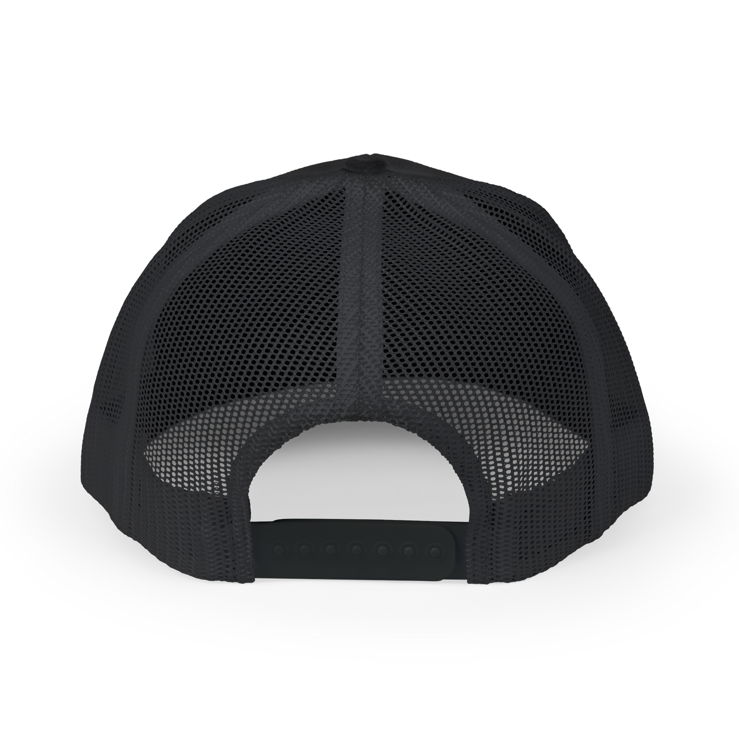 Black mesh cap on a white background