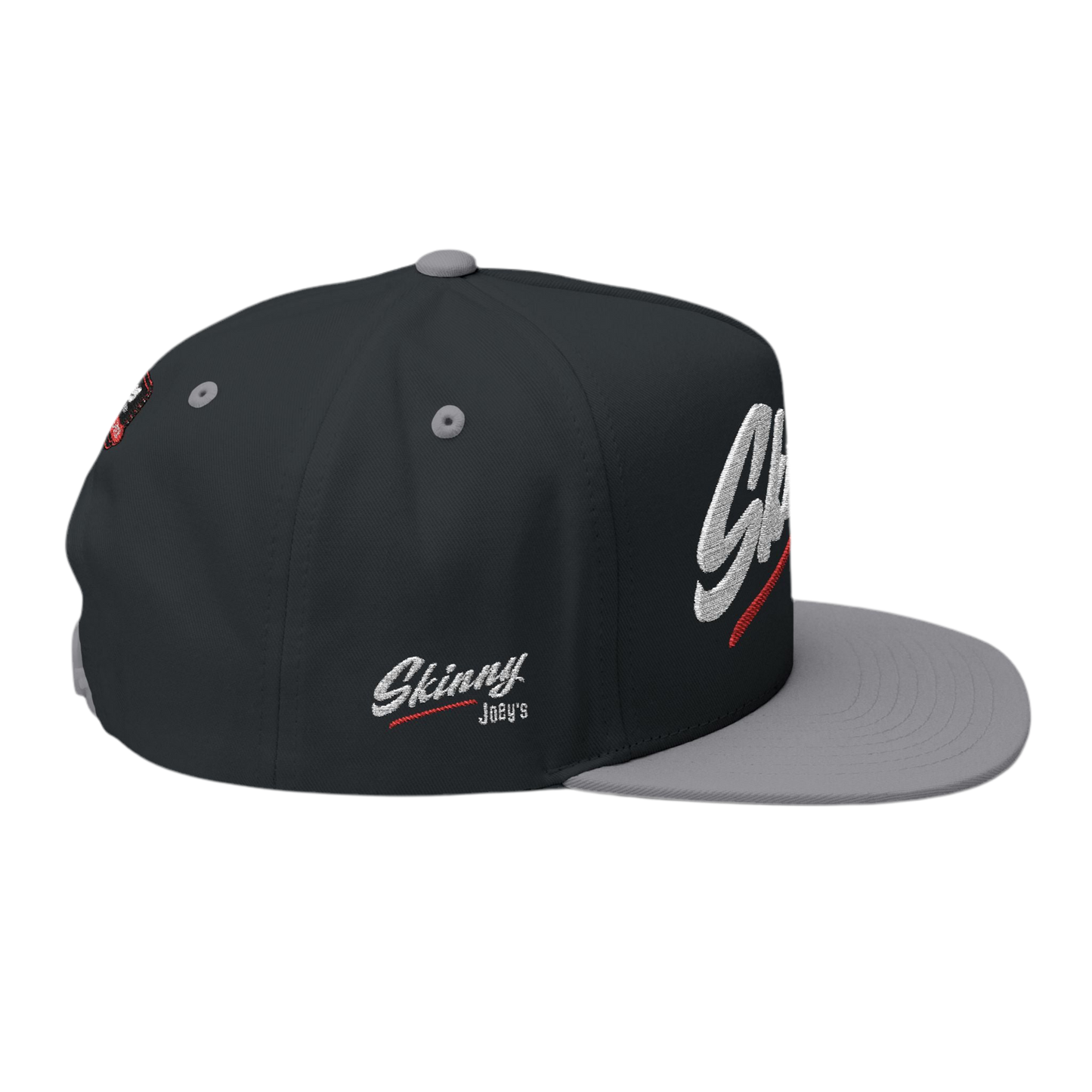 Skinny Joey Merlino signature snapback hat featuring bold Philly style design, Limited edition Skinny Joey Merlino hat with embroidered logo, Black streetwear hat from Skinny Joey’s Cheesesteaks official merchandise, Embroidered Skinny Joey hat inspired by South Philly mob legend style, Joey Merlino baseball cap with ‘The Skinny’ branding for true fans, Classic dad hat with Skinny Joey Merlino logo – Philly boss edition, Urban style Skinny Joey cap mob-inspired font design, Adjustable Skinny Joey merlino