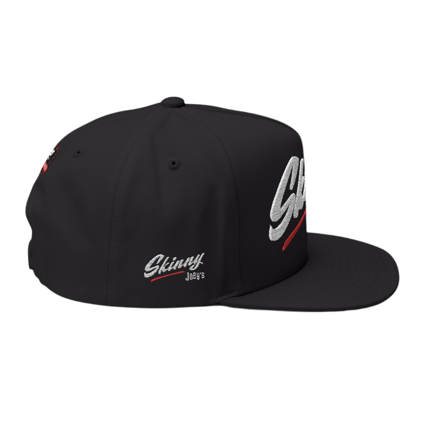 Skinny Joey Merlino signature snapback hat featuring bold Philly style design, Limited edition Skinny Joey Merlino hat with embroidered logo, Black streetwear hat from Skinny Joey’s Cheesesteaks official merchandise, Embroidered Skinny Joey hat inspired by South Philly mob legend style, Joey Merlino baseball cap with ‘The Skinny’ branding for true fans, Classic dad hat with Skinny Joey Merlino logo – Philly boss edition, Urban style Skinny Joey cap mob-inspired font design, Adjustable Skinny Joey merlino