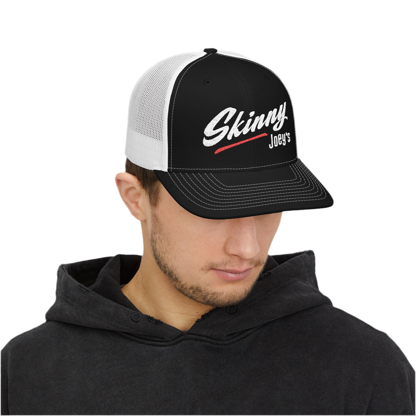 Skinny Joey's Snapback Trucker Cap - Stylish Embroidered Hat for Casual Wear
