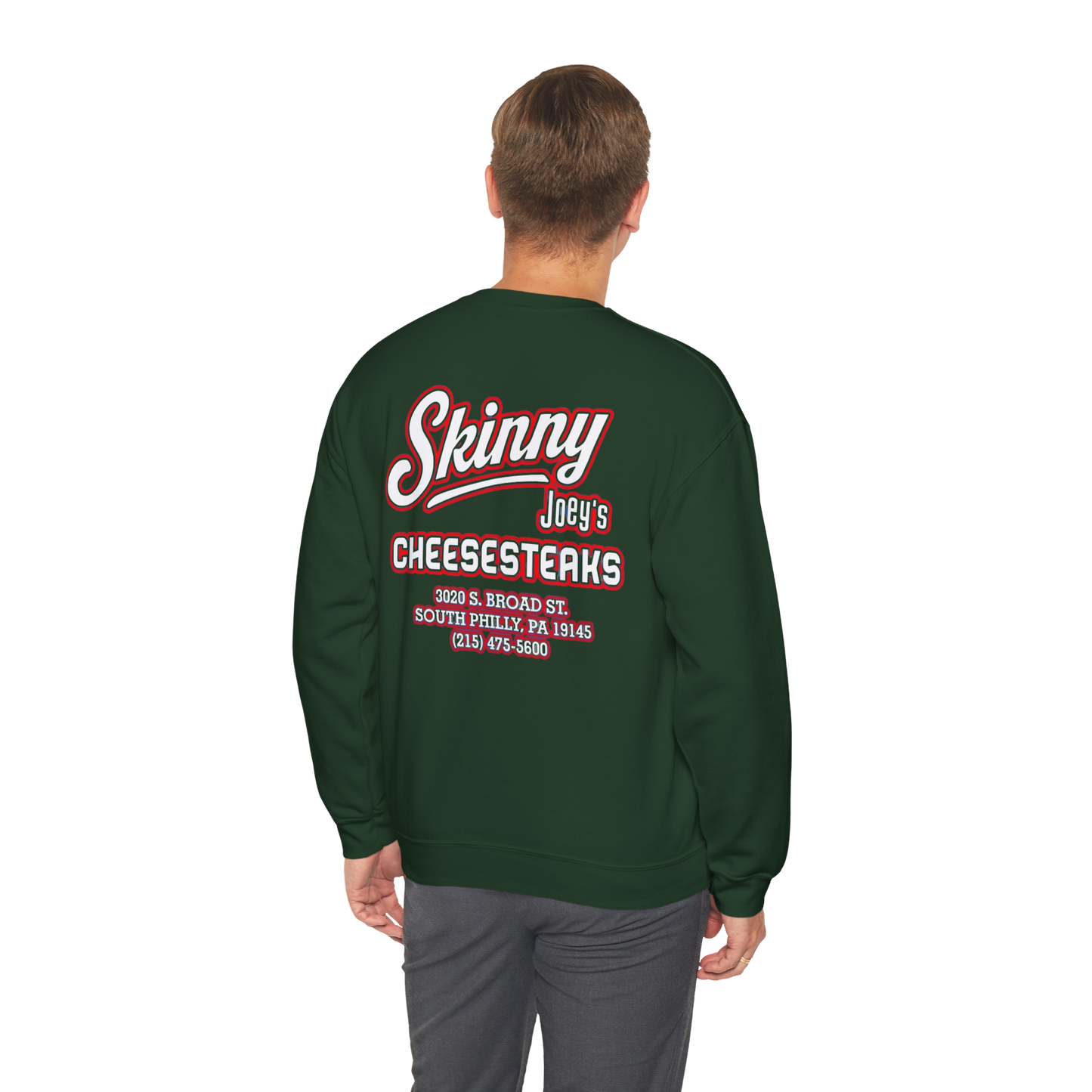 Skinny Joey’s Cheesesteaks Unisex Crewneck Sweatshirt | South Philly 3020 S. Broad St.