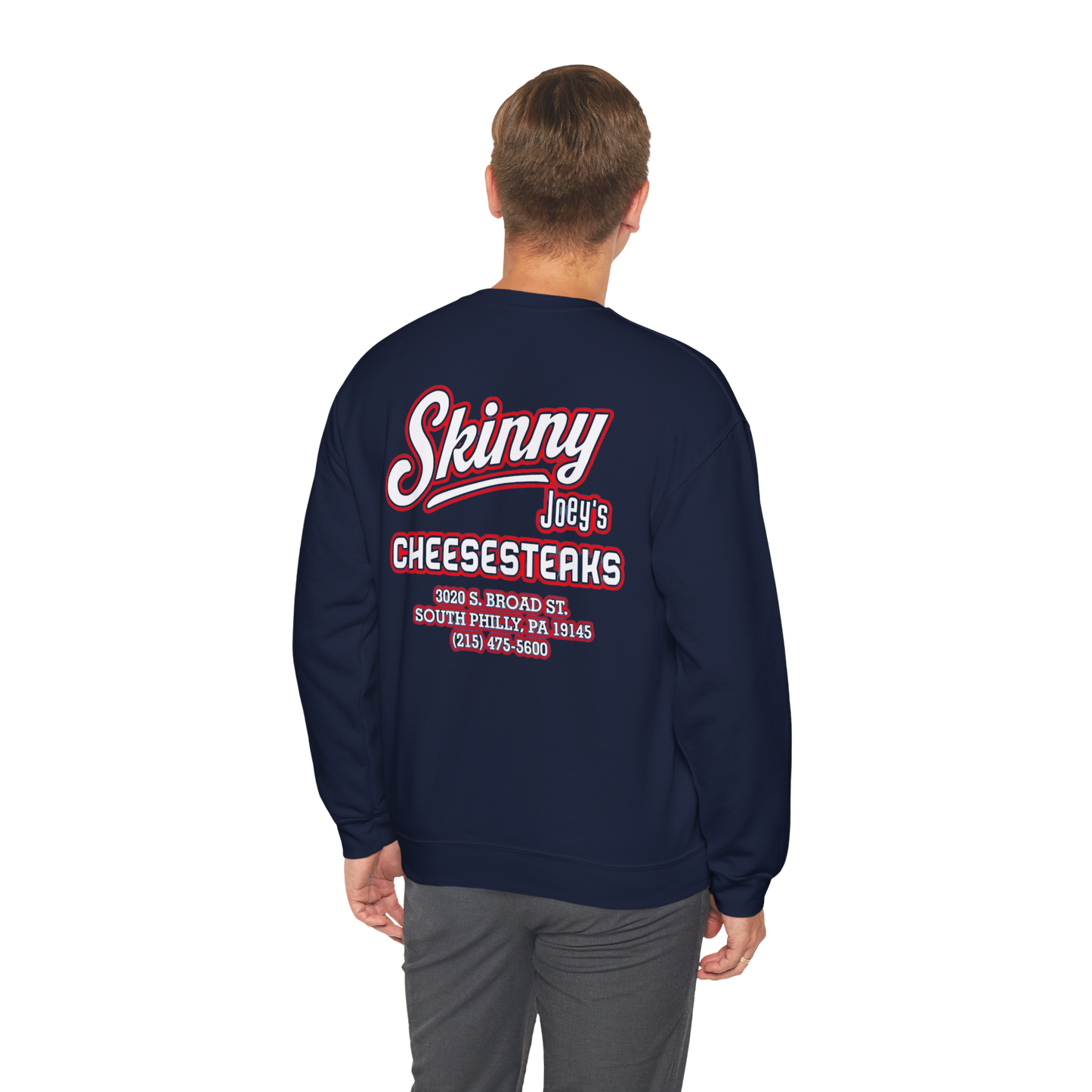 Skinny Joey’s Cheesesteaks Unisex Crewneck Sweatshirt | South Philly 3020 S. Broad St.