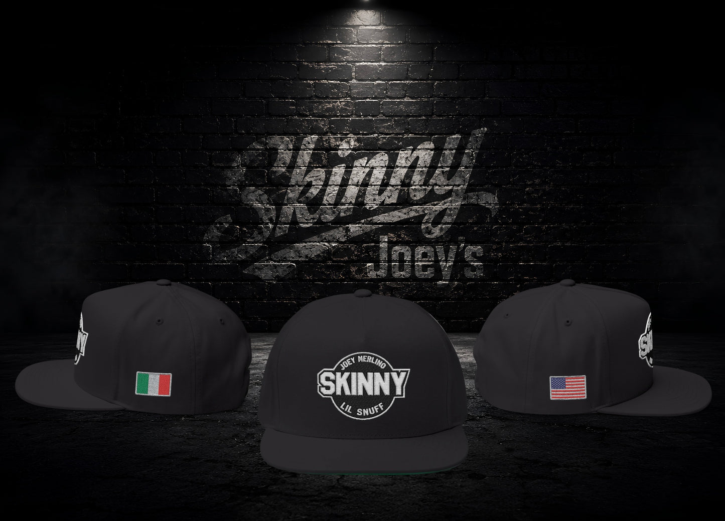 Skinny Joey Lil Snuff Embroidered Flat Bill Cap
