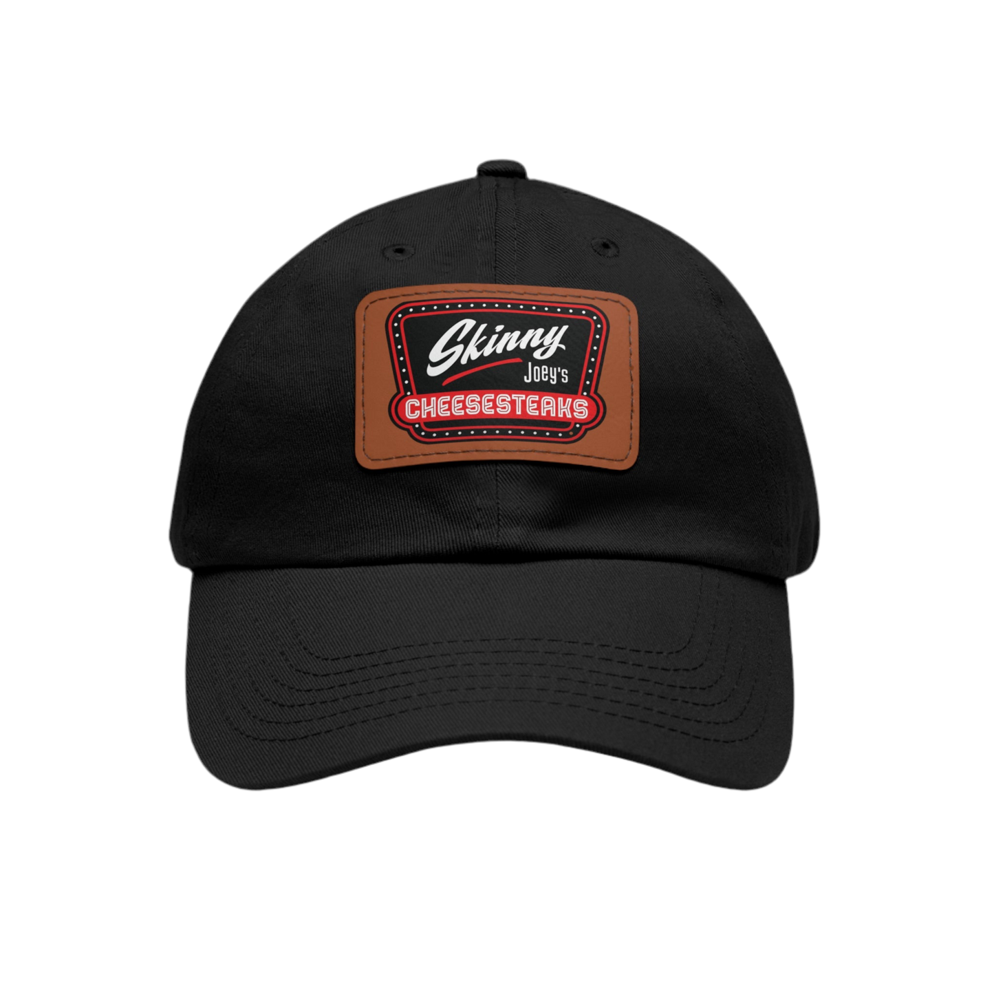 Skinny Joey Leather Patch Dad Hat