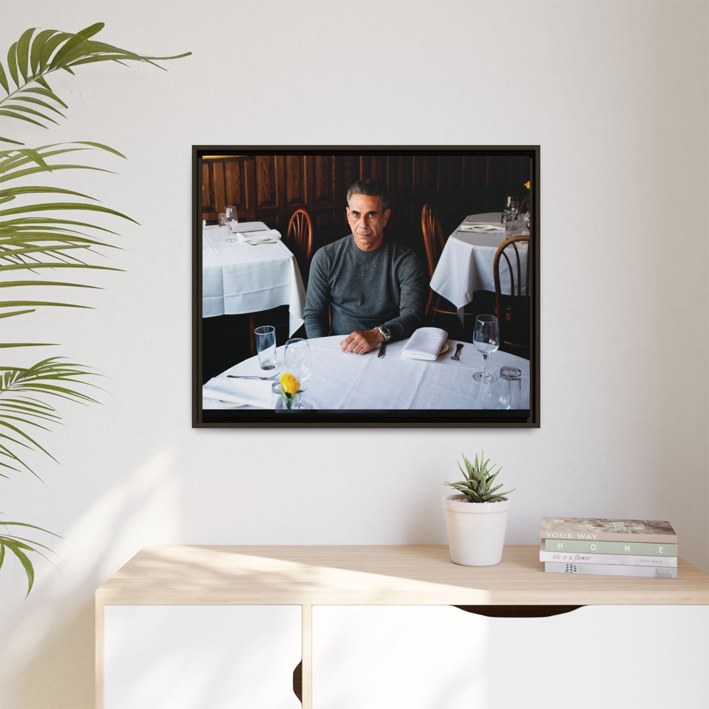 Skinny Joey Merlino Autographed - "We Can Go Anywhere" Matte Canvas, Black Frame