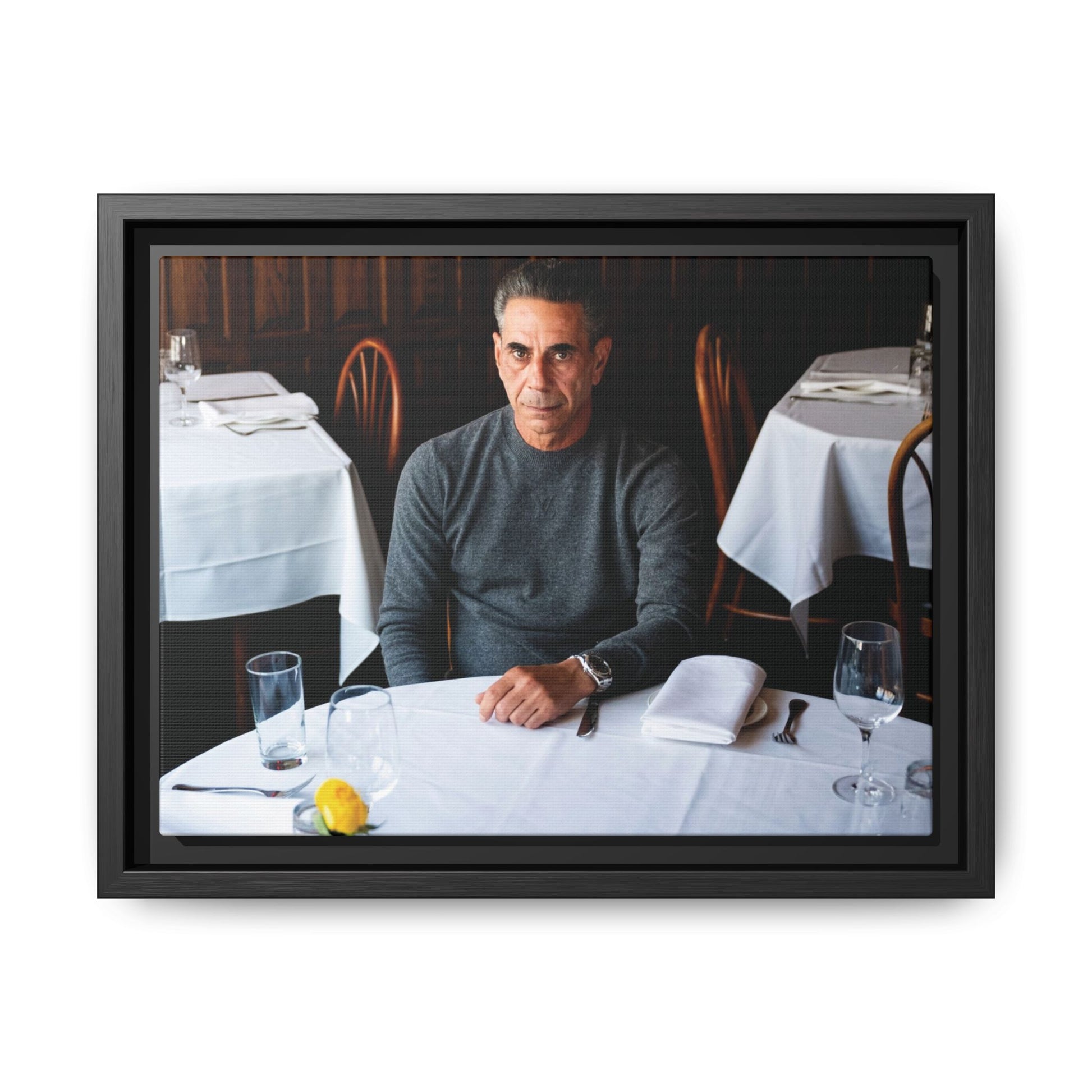 Skinny Joey Merlino Autographed We Can Go Anywhere Canvas - front view - Skinny Joey's Cheesesteaks