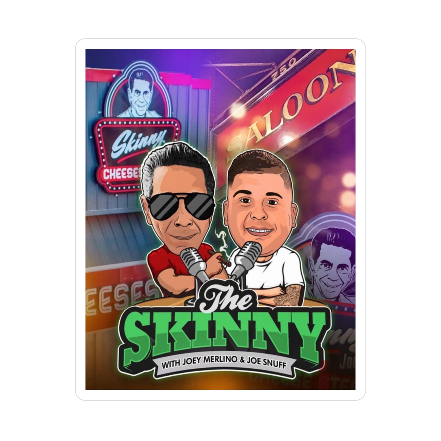 The Skinny Podcast Kiss-Cut Vinyl Decal