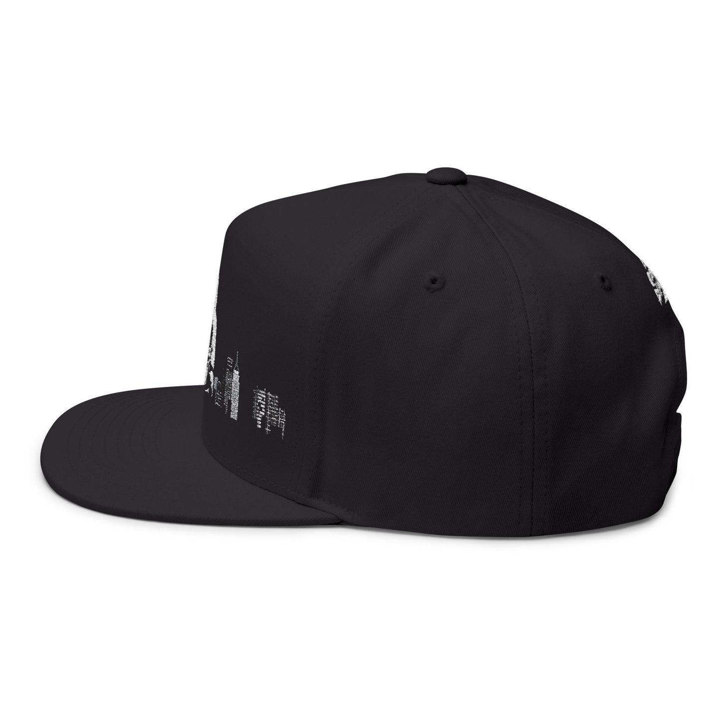 Embroidered Hoodie Silhouette Flat Bill Cap – Urban Streetwear Snapback