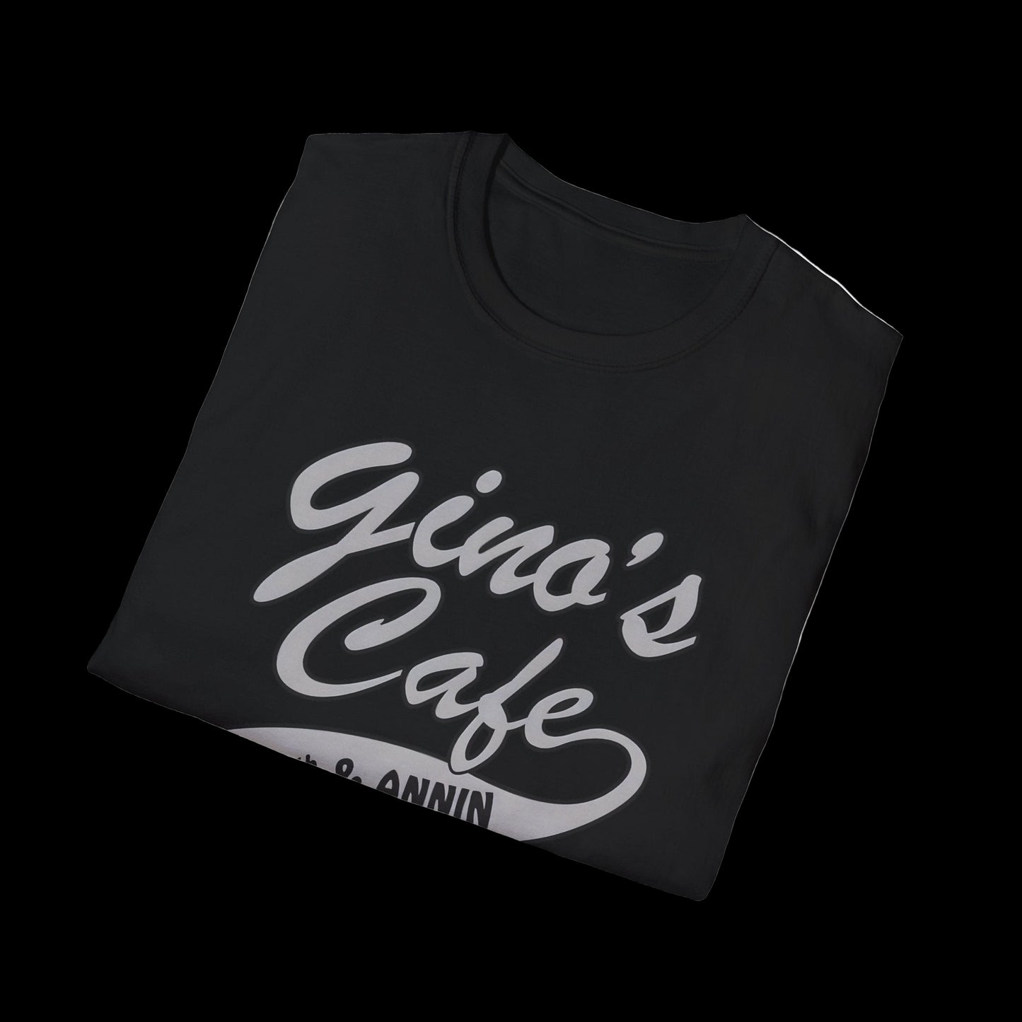 Cafe Logo T-Shirt — "Gino's Cafe 12th & Annin" Retro Coffee Shop Tee