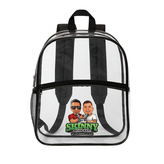 Skinny Joey & Lil Snuff Podcast Clear Backpack — Game Day Stadium Approved