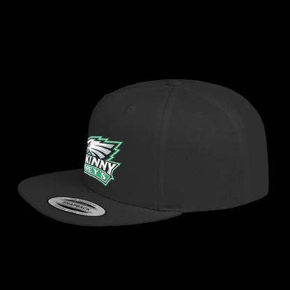 Skinny Joeys x Eagles 2026 flat bill snapback in black, side, Skinny Joey's Cheesesteaks
