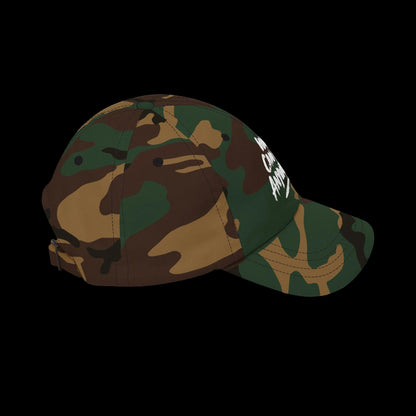 Camo Dad Cap — "We Can Go Anywhere" Embroidered Baseball Hat
