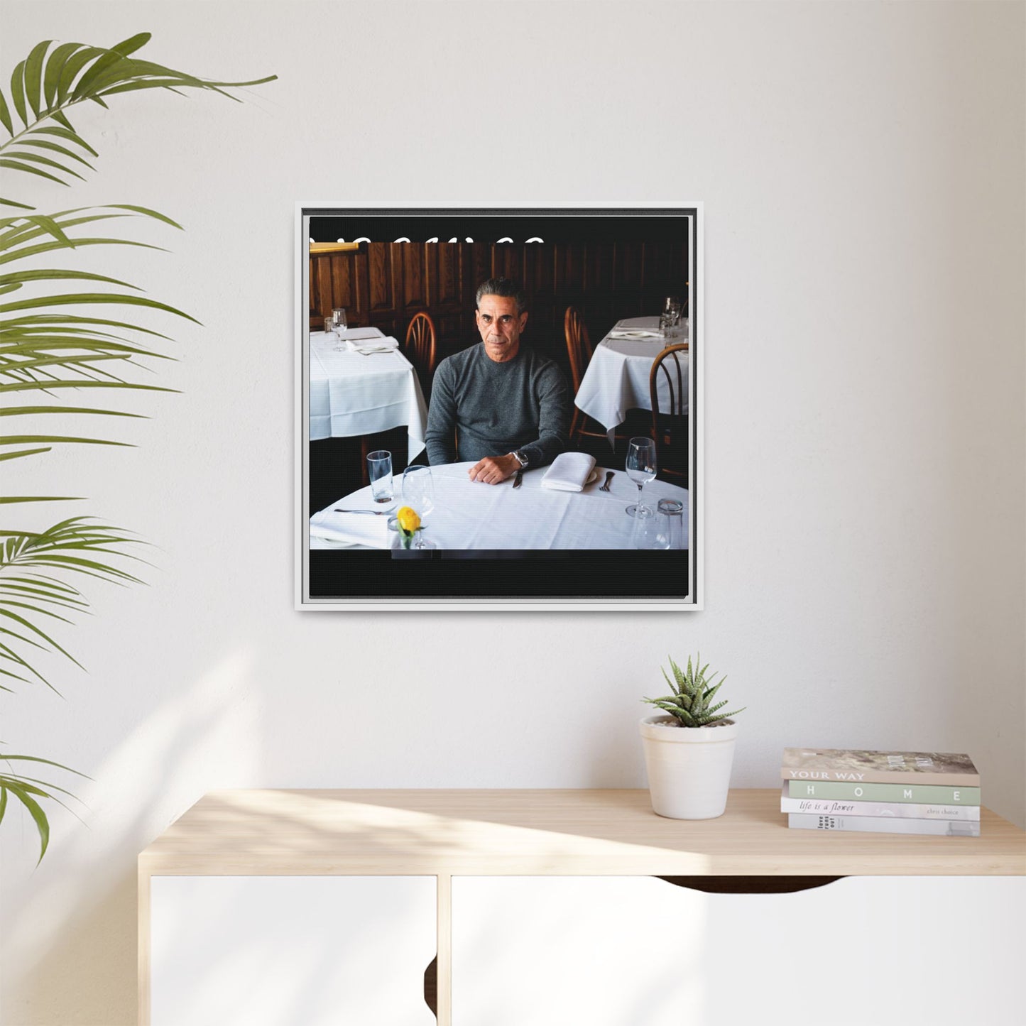 Skinny Joey Merlino Autographed - "We Can Go Anywhere" Matte Canvas, Black Frame