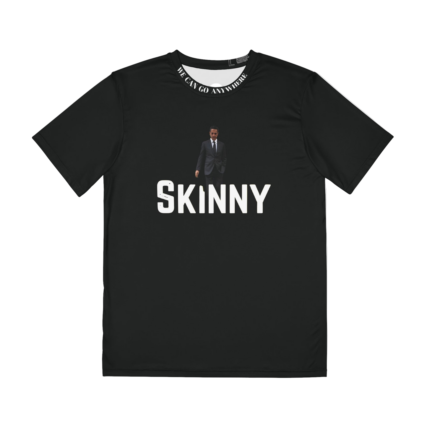 We Can Go Anywhere -  Statement Men's Black Polyester Shirt