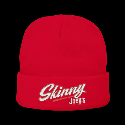 Embroidered 'Skinny' Knit Beanie Winter