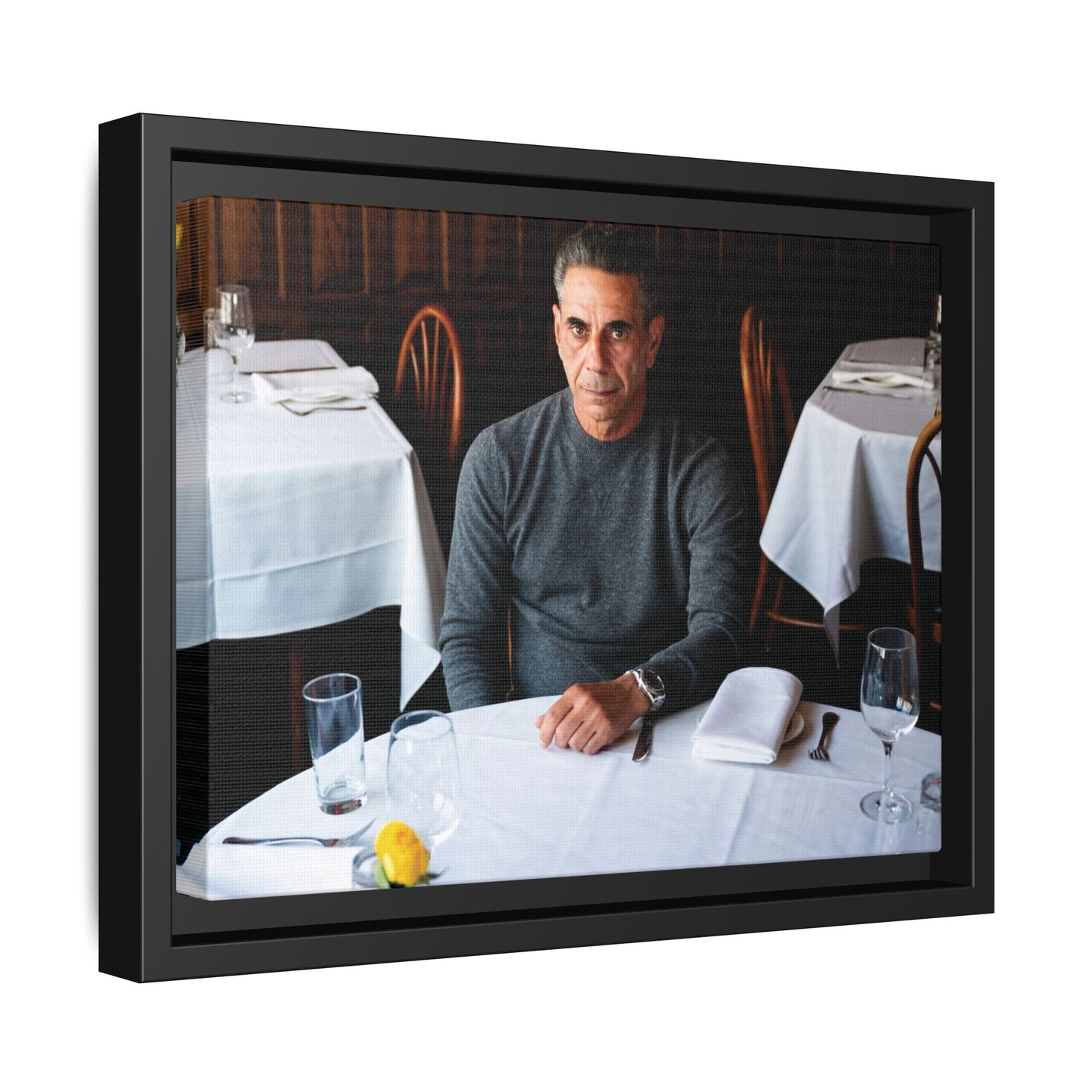 Skinny Joey Merlino Autographed - "We Can Go Anywhere" Matte Canvas, Black Frame
