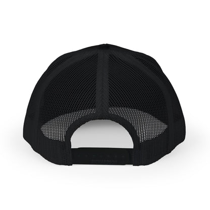 Skinny Logo Trucker Cap — Retro Mesh Snapback Hat