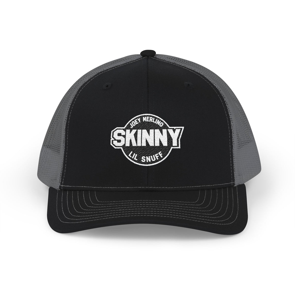 Skinny Logo Trucker Cap — Retro Mesh Snapback Hat