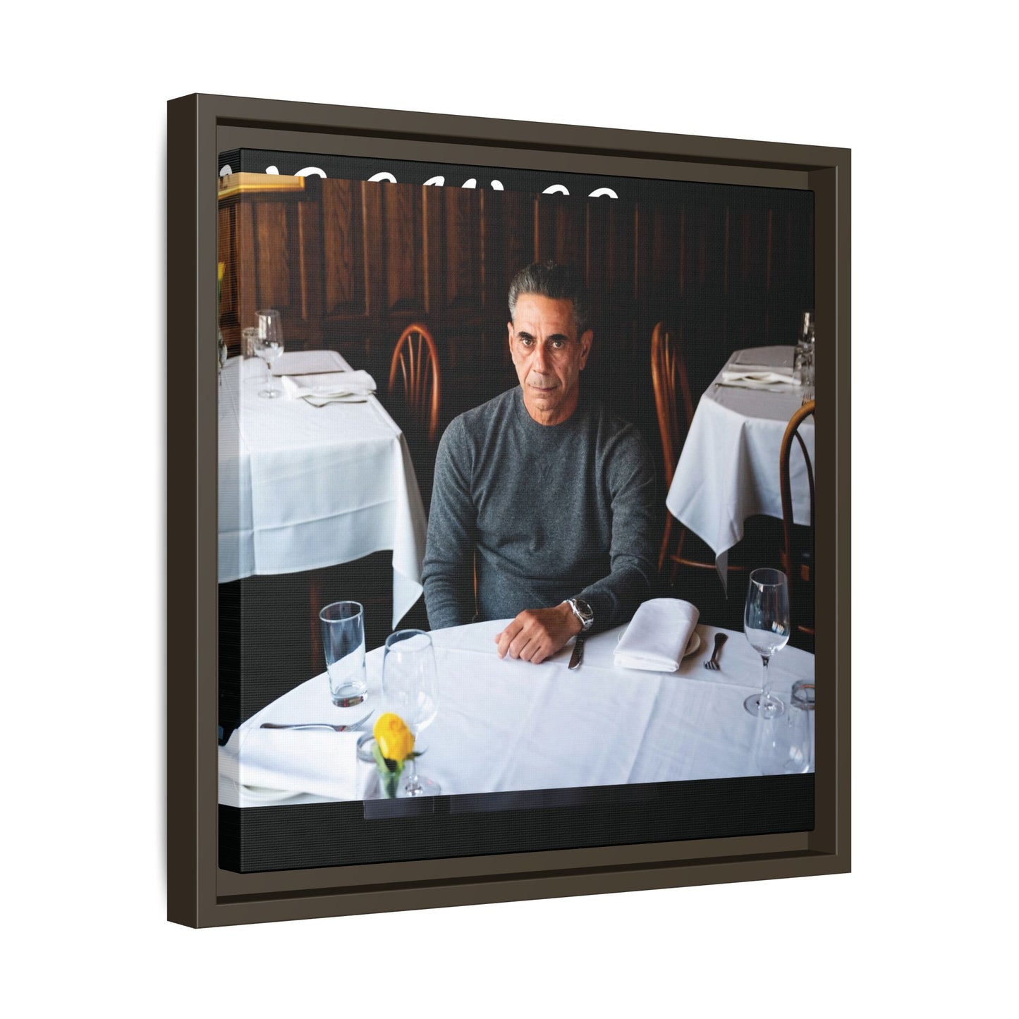 Skinny Joey Merlino Autographed - "We Can Go Anywhere" Matte Canvas, Black Frame