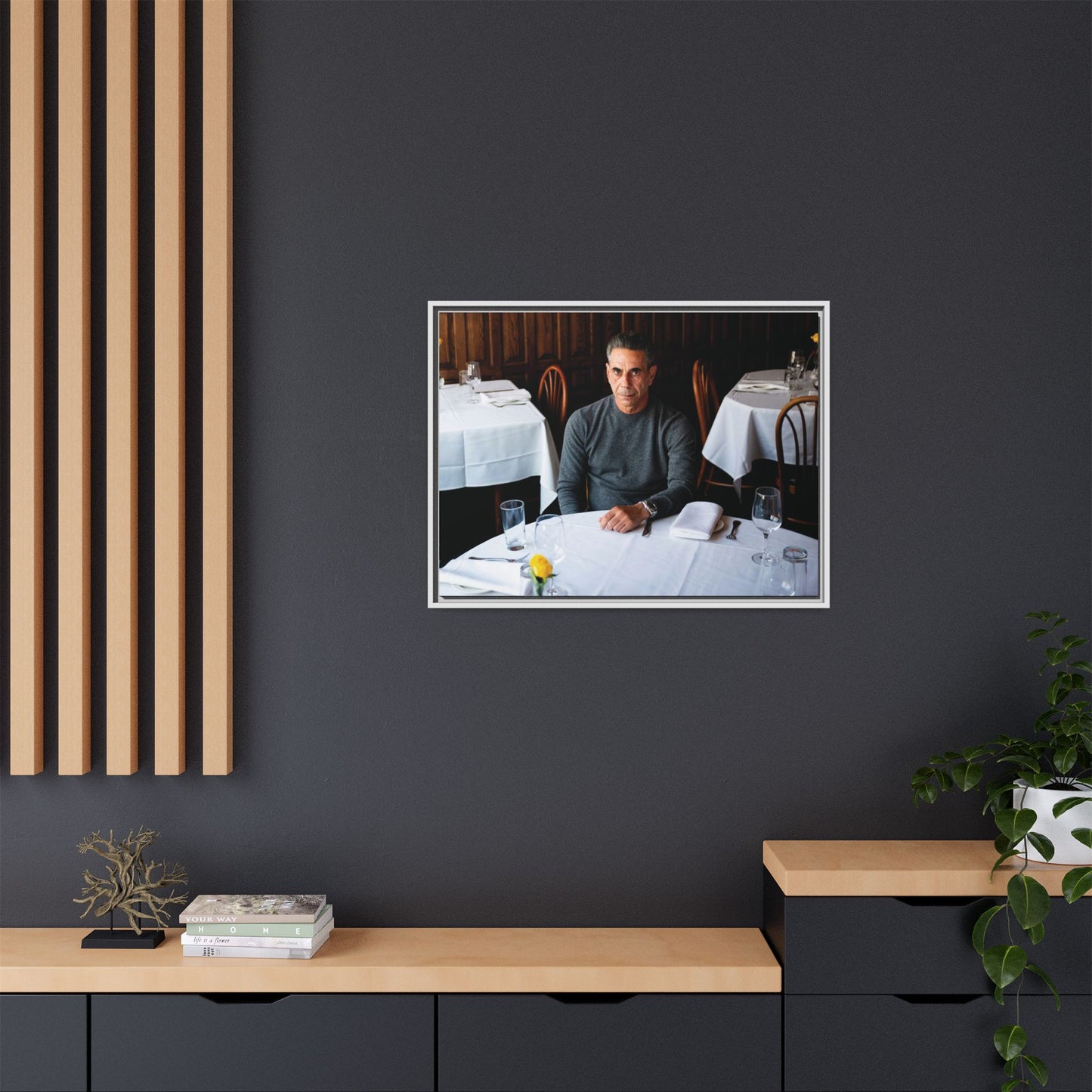 Skinny Joey Merlino Autographed - "We Can Go Anywhere" Matte Canvas, Black Frame
