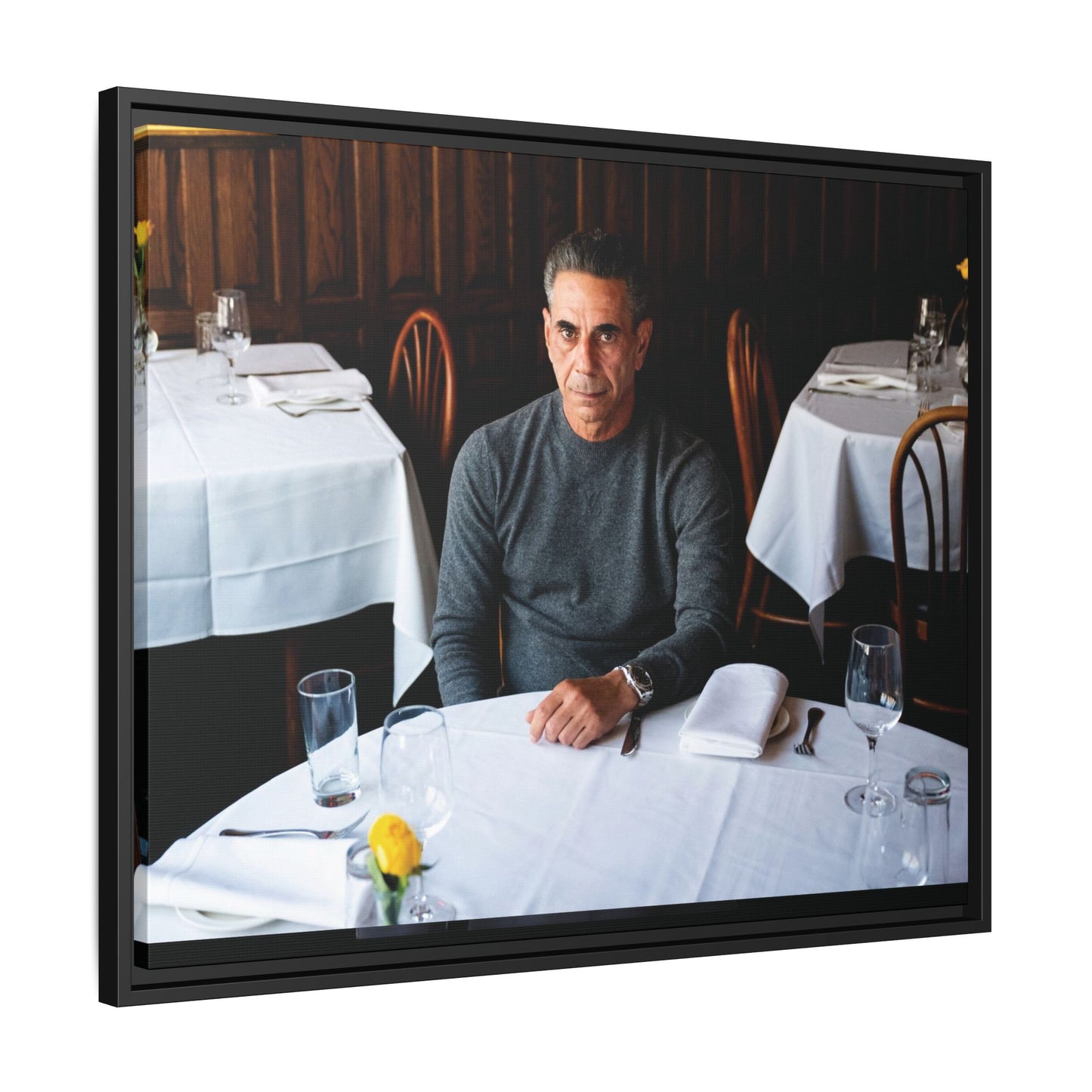 Skinny Joey Merlino Autographed - "We Can Go Anywhere" Matte Canvas, Black Frame