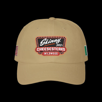 Skinny Joeys Cheesesteaks Wildwood Classic Dad Cap - side view - Skinny Joey's Cheesesteaks