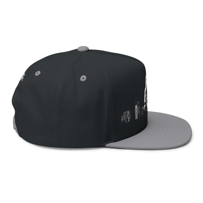 Embroidered Hoodie Silhouette Flat Bill Cap – Urban Streetwear Snapback