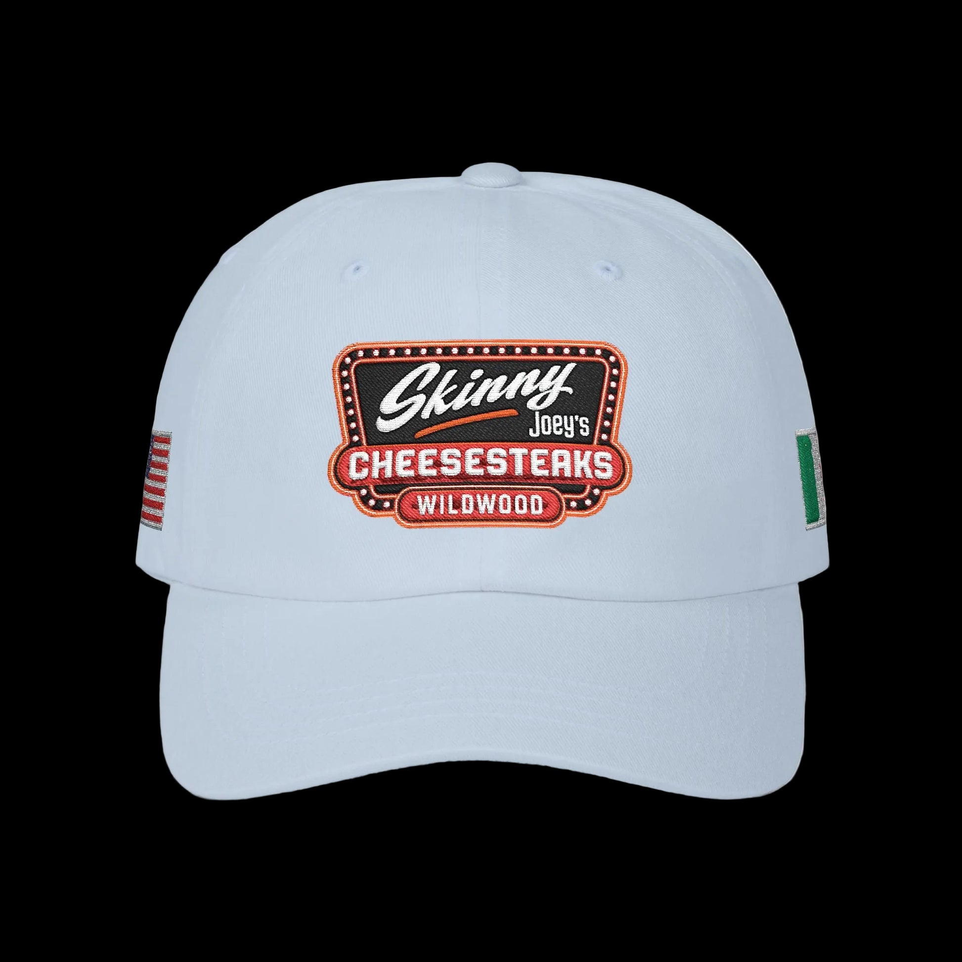Skinny Joeys Cheesesteaks Wildwood Classic Dad Cap - lifestyle photo - Skinny Joey's Cheesesteaks