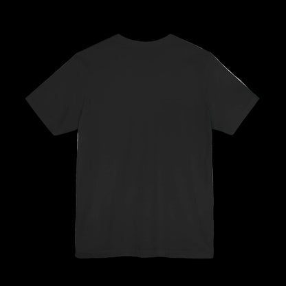 Black t-shirt on a white background