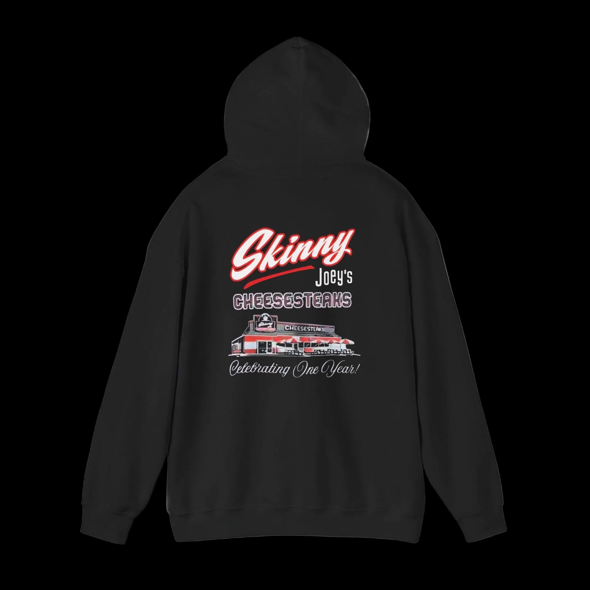 Skinny Joeys Cheesesteaks 1 Year Anniversary Hoodie - detail view - Skinny Joey's Cheesesteaks