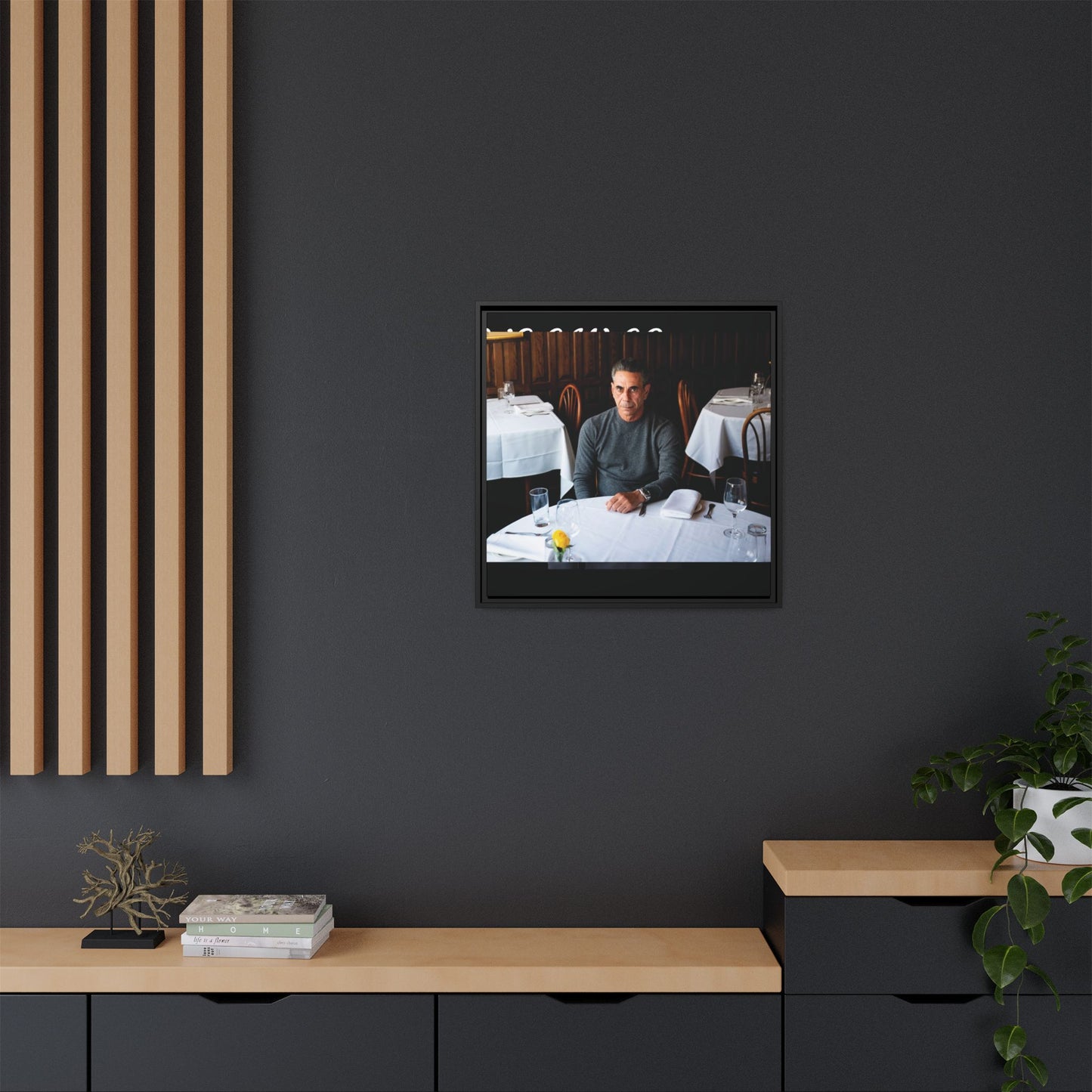 Skinny Joey Merlino Autographed - "We Can Go Anywhere" Matte Canvas, Black Frame